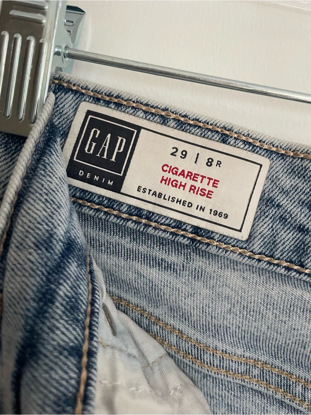 GAP Light Blue Skinny Cigarette High-Rise Jeans
